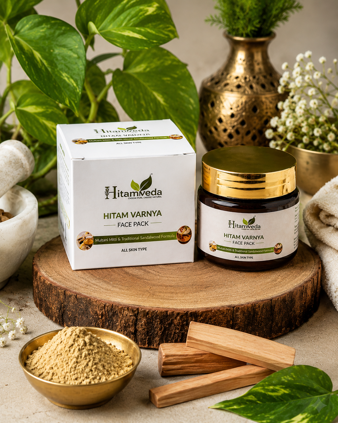 Hitam varnya face pack